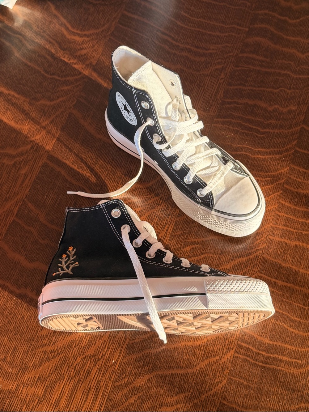 Converse Black High-Top Canvas Sneakers with White Trim